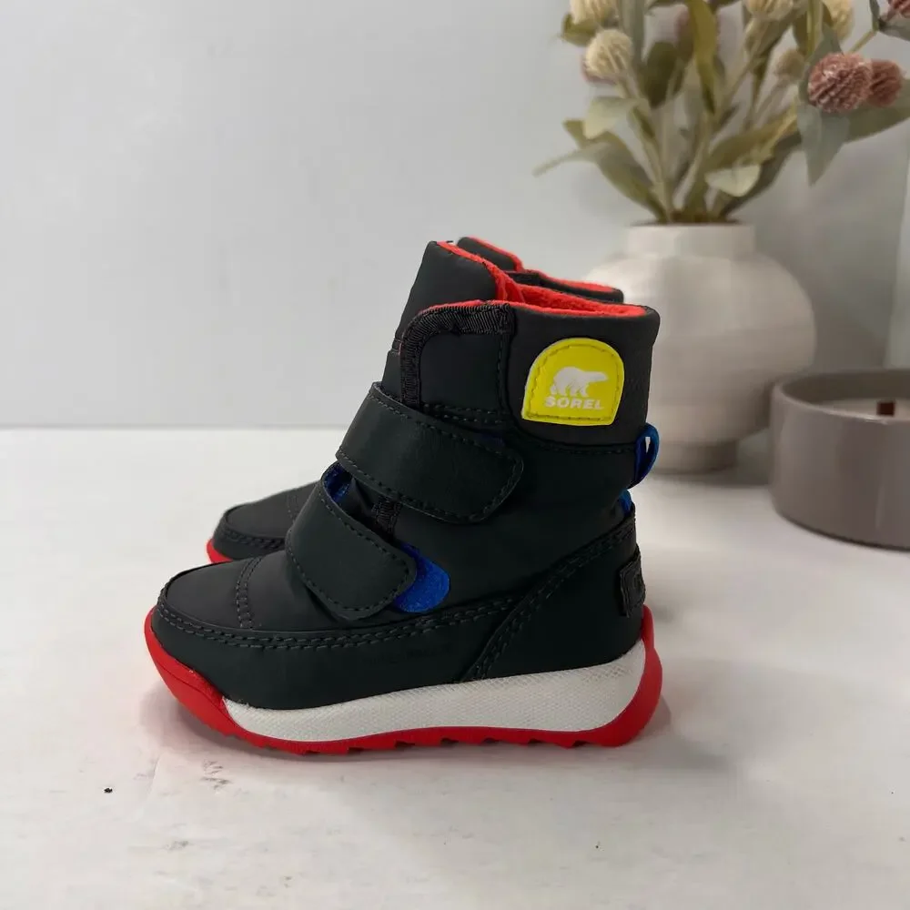 Sorel Whitney II Strap Waterproof Boot Black NV3919-093 Unisex Toddler 5 NWB